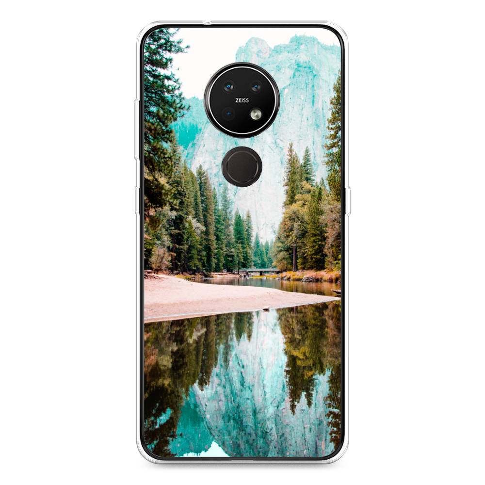 

Чехол Awog на Nokia 6.2 / Нокиа 6.2 "Горы 11", Зеленый;голубой, 123050-4