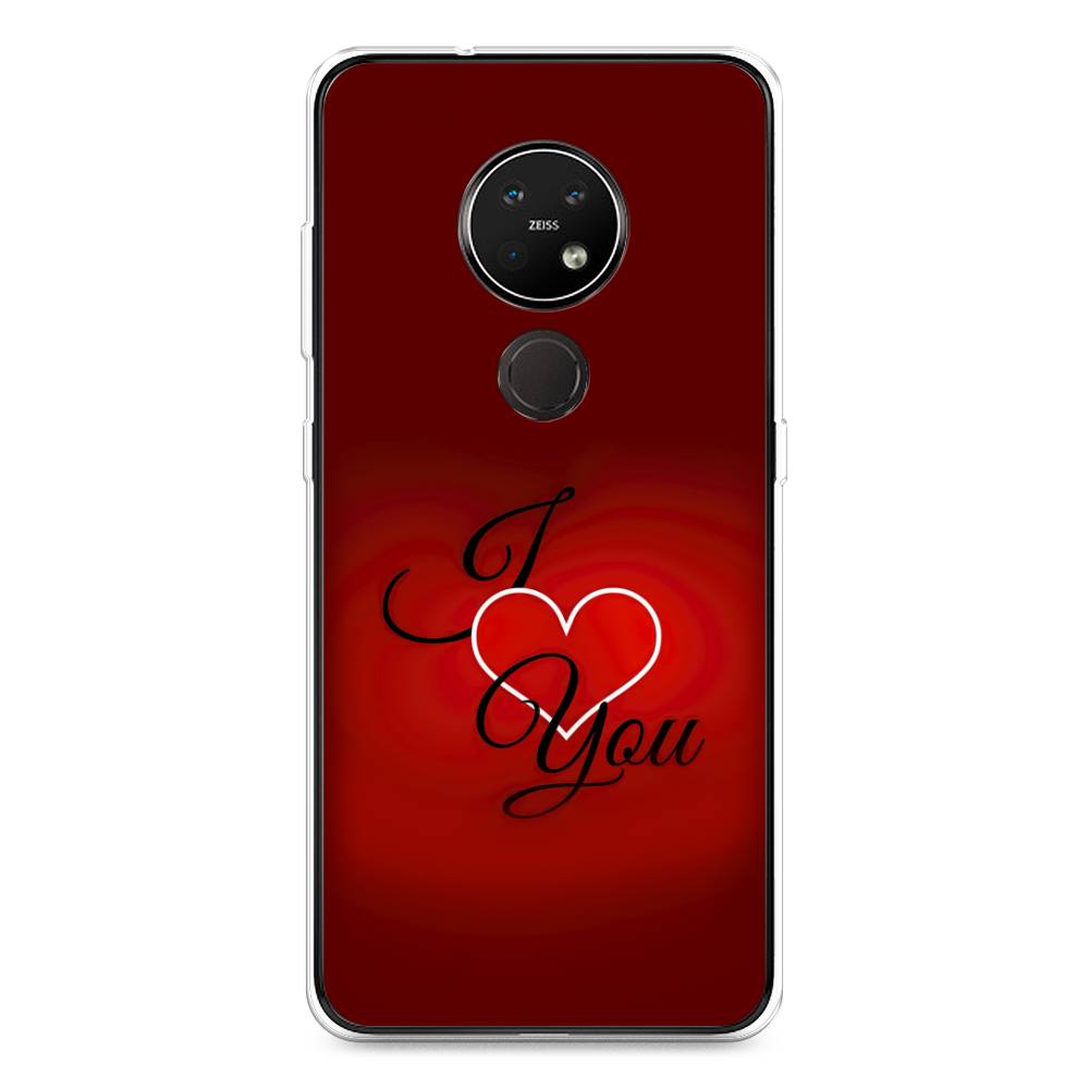 

Чехол Awog на Nokia 6.2 / Нокиа 6.2 "I love you 3", Красный;черный, 123050-6