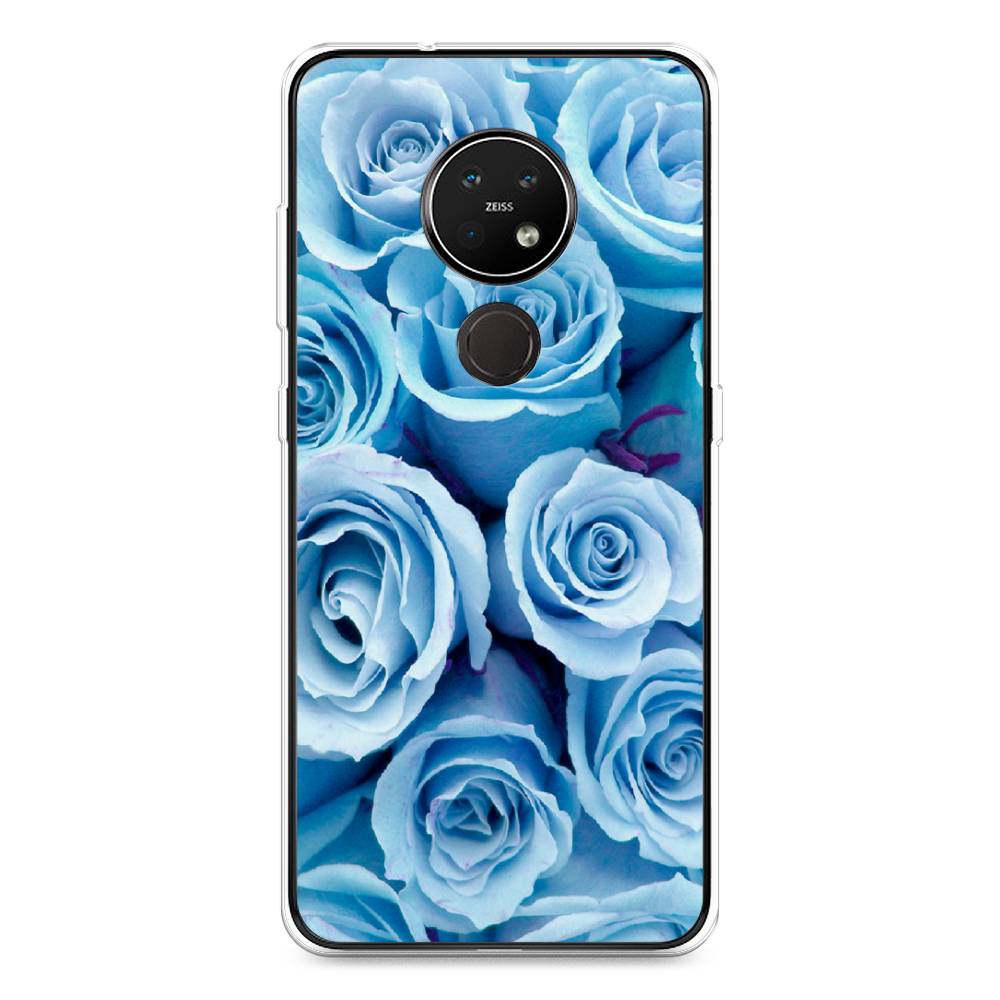 

Чехол Awog на Nokia 6.2 / Нокиа 6.2 "Лазурные розы", Голубой, 123050-8