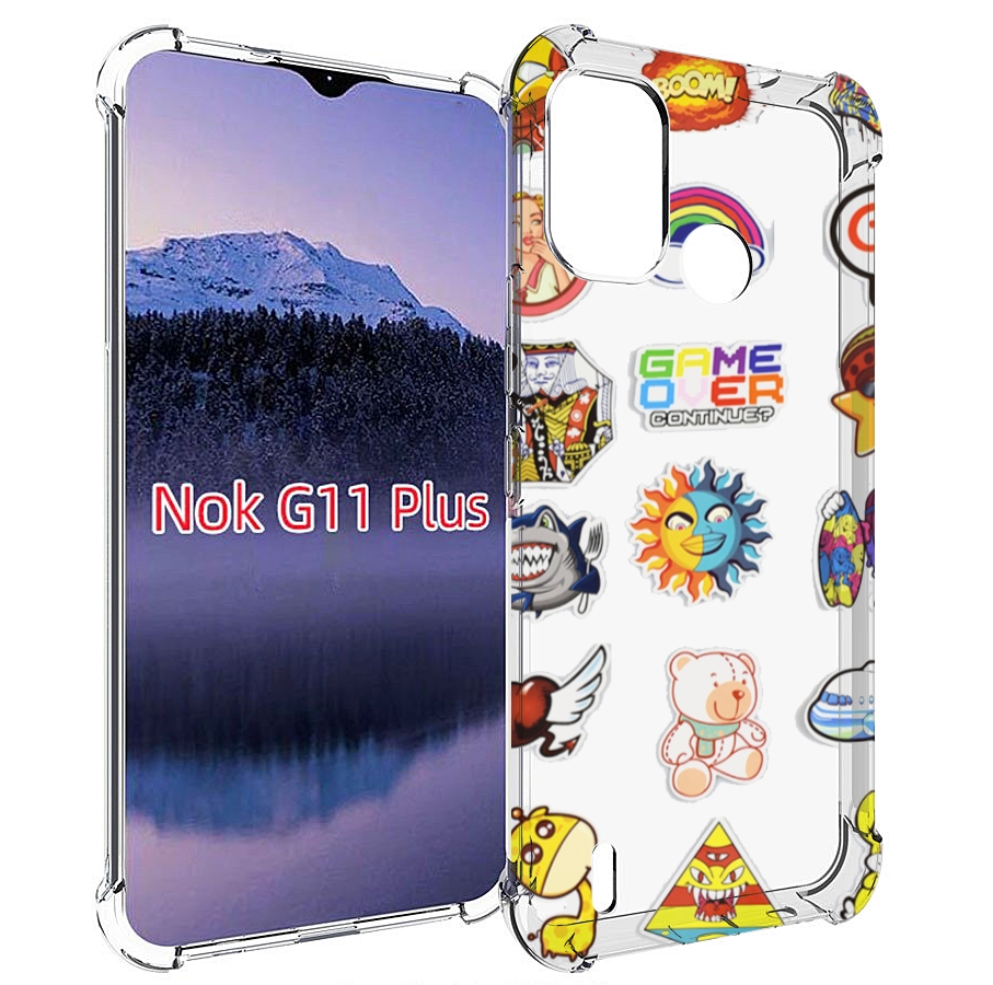 

Чехол MyPads Стикеры для Nokia G11 Plus, Прозрачный, Tocco
