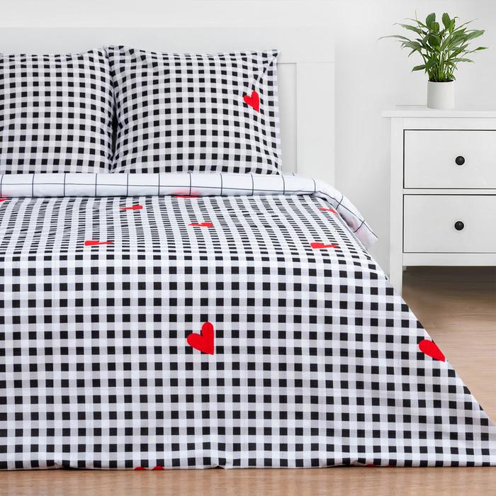 Комплект постельного белья Этель. Евро, Белый, 240 х 220, Хлопок, Поплин