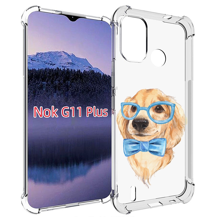 

Чехол MyPads Собака интеллигент для Nokia G11 Plus, Прозрачный, Tocco