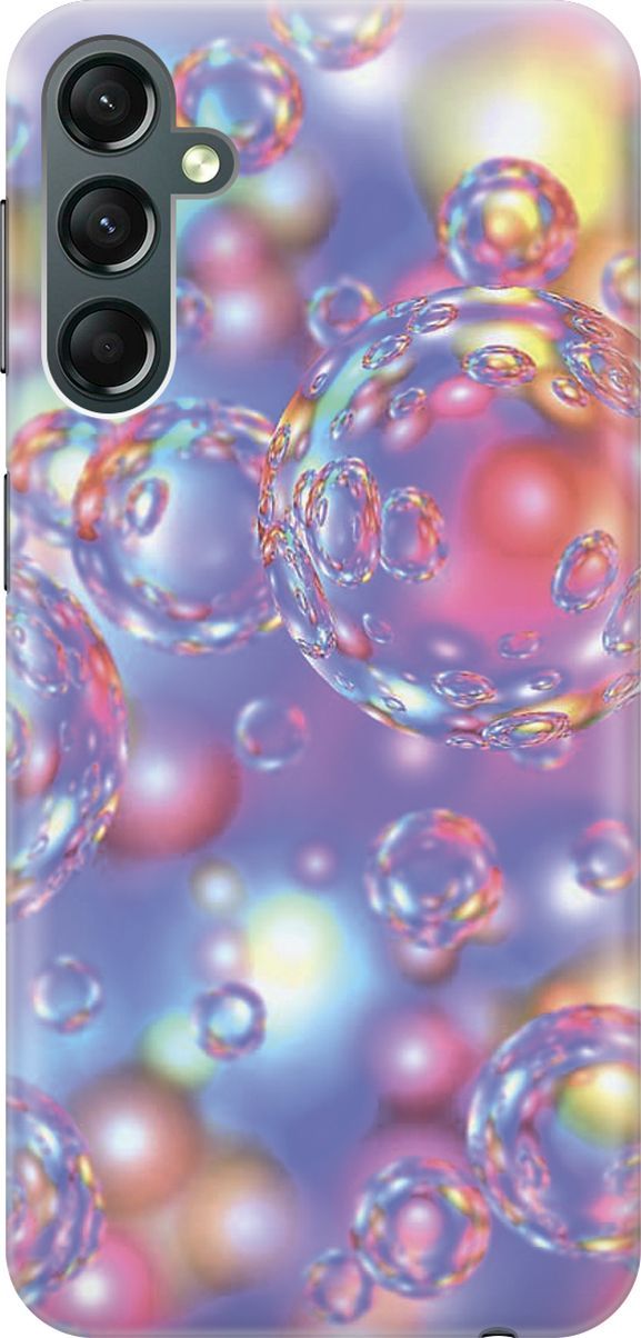 

Силиконовый чехол на Samsung Galaxy A24 с принтом "Необычные пузырьки", Белый;розовый, 159512