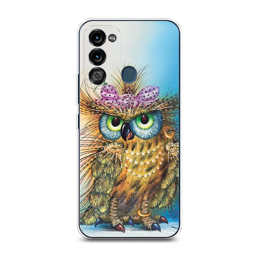

Чехол на Itel Vision 3 "Модная сова", Коричневый;голубой, 3200850-1