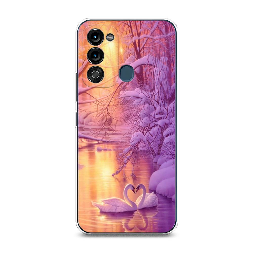 

Чехол на Itel Vision 3 "Зима 1", Фиолетовый;желтый, 3200850-2