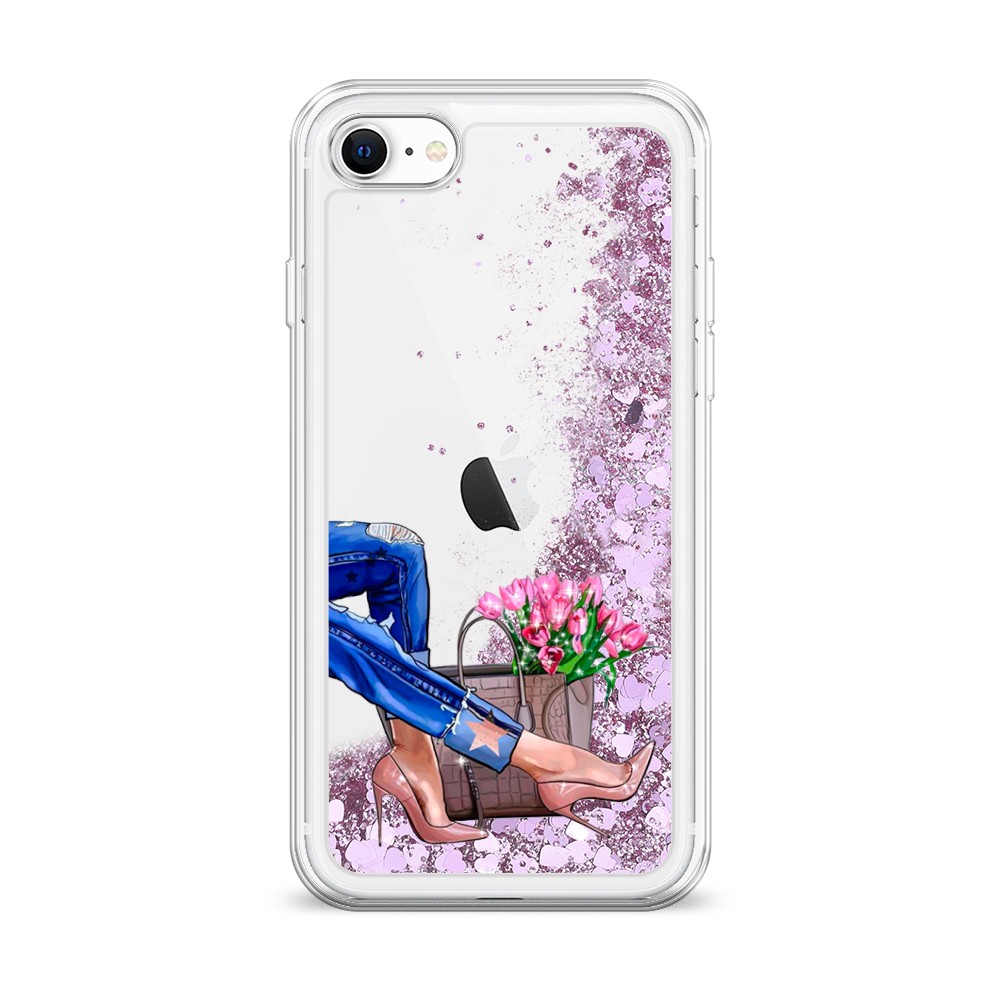 

Жидкий чехол с блестками "Каблучки" на Apple iPhone SE 2020, 12494-1