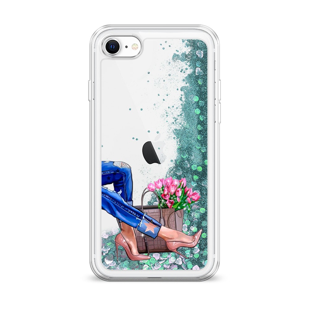 

Жидкий чехол с блестками "Каблучки" на Apple iPhone SE 2020, 12495-1