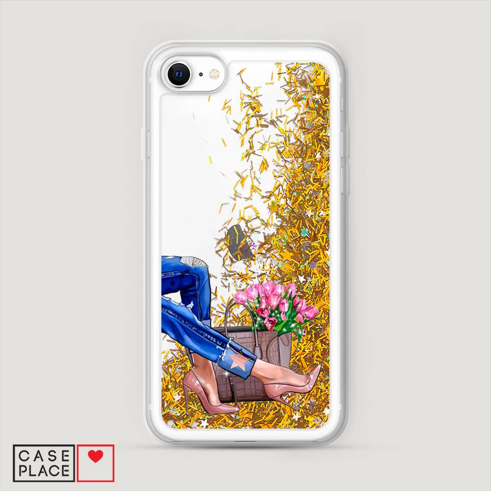 

Жидкий чехол с блестками "Каблучки" на Apple iPhone SE 2022, 14890-1
