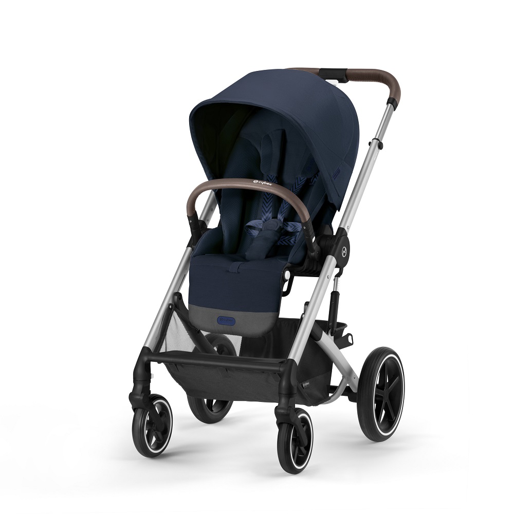 Коляска прогулочная Cybex Balios S Lux SLV Ocean Blue с бампером 522003755