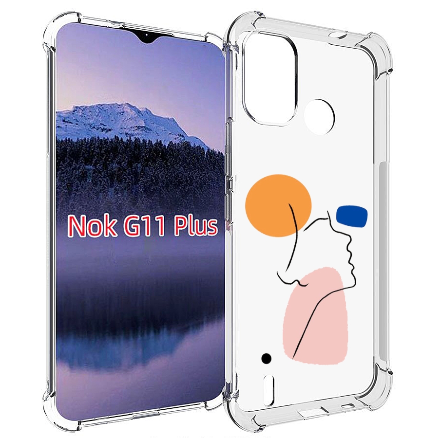 

Чехол MyPads абстракция девушки женский для Nokia G11 Plus, Прозрачный, Tocco