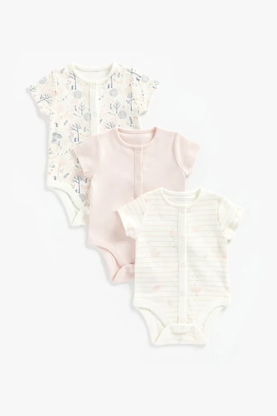 

Боди детское Mothercare MC-ZA097, белый, розовый, 56, 3 шт, MC/ZA097