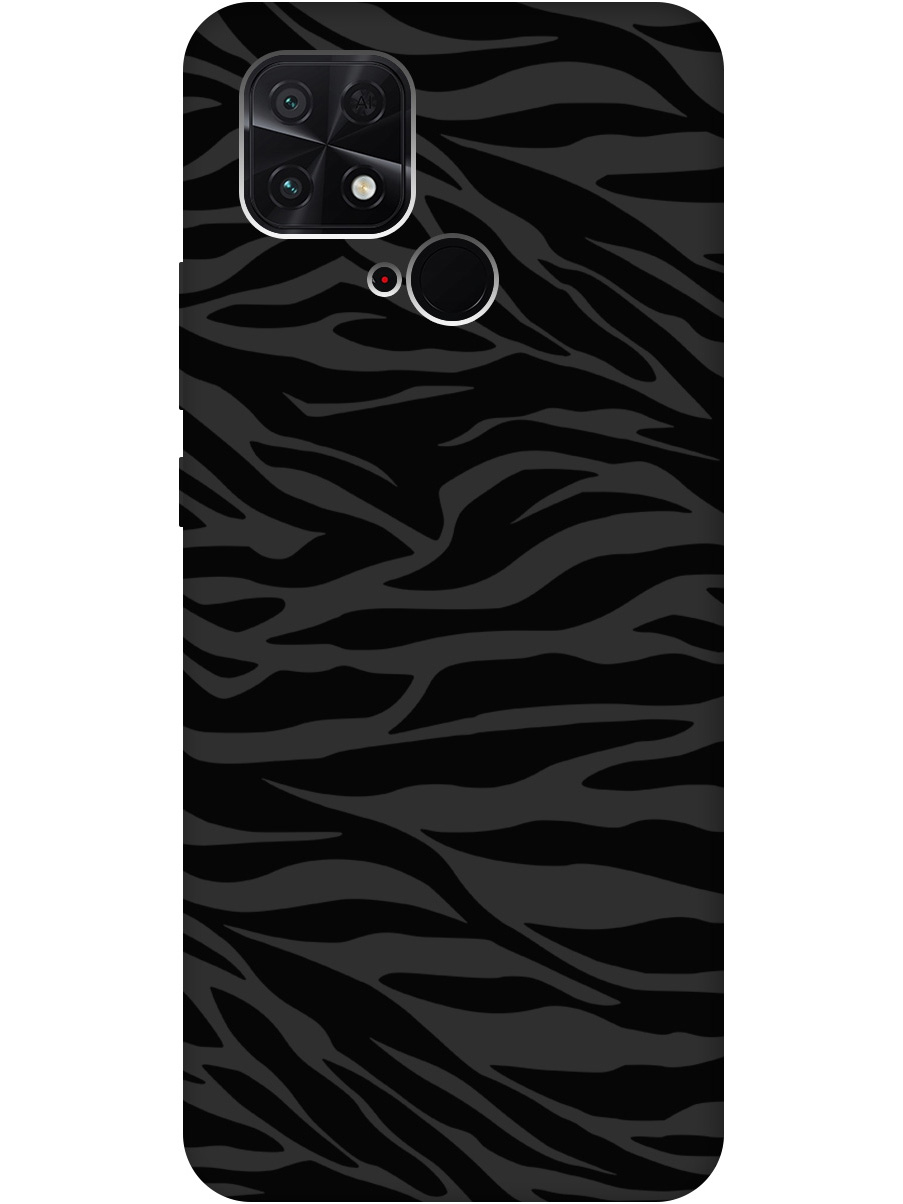 

Силиконовый чехол на Xiaomi Poco C40 с рисунком "Зебра" Soft Touch черный, 20000995