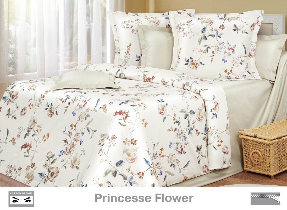 Постельное белье Cotton Dreams Princesse Flower 1,5-спальный, наволочки 50х70