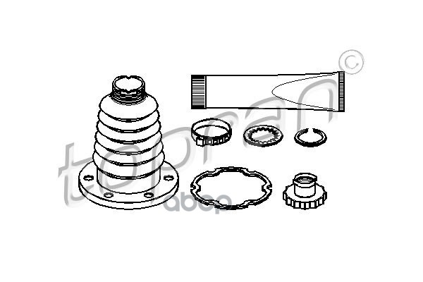 Пыльник Шруса  Комплект (Замена Для Hp-109696546) topran арт. 109696001