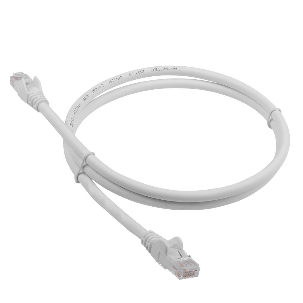 

Патч-корд Lanmaster RJ45-RJ45 вилка-вилка 1м (LAN-PC45/S6A-1.0-WH), Белый, LAN-PC45/S6A-1.0-WH