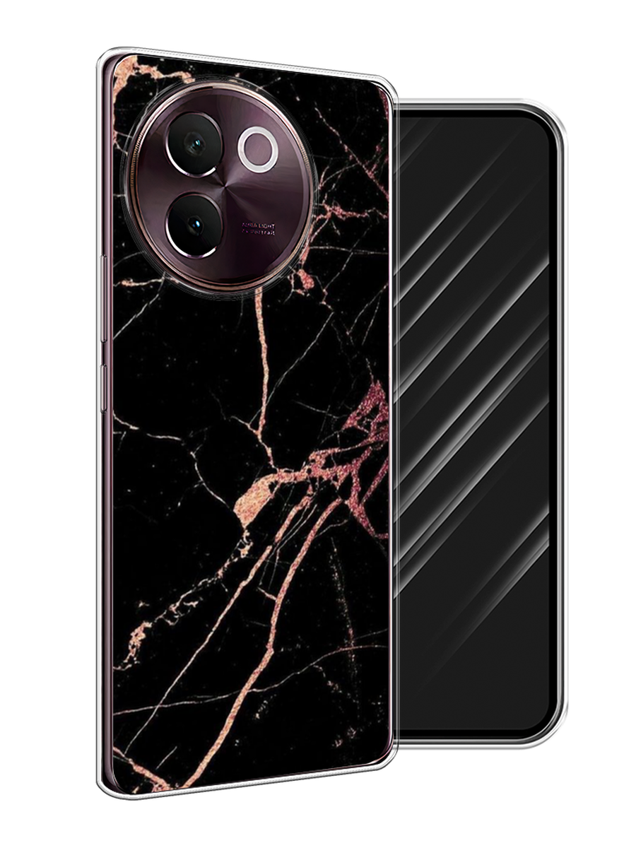 

Чехол Awog на Vivo V30e "Мрамор розовое золото", Черный;розовый, 2610550-1