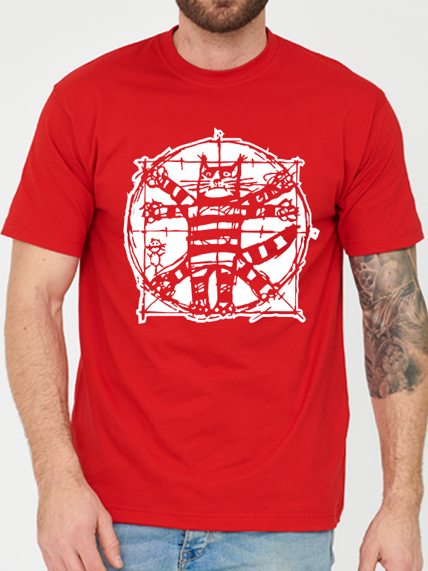 

Футболка мужская Фабрика Футболок Кот-Да-Винчи красная 2XL RU, Красный, Кот-Да-Винчи