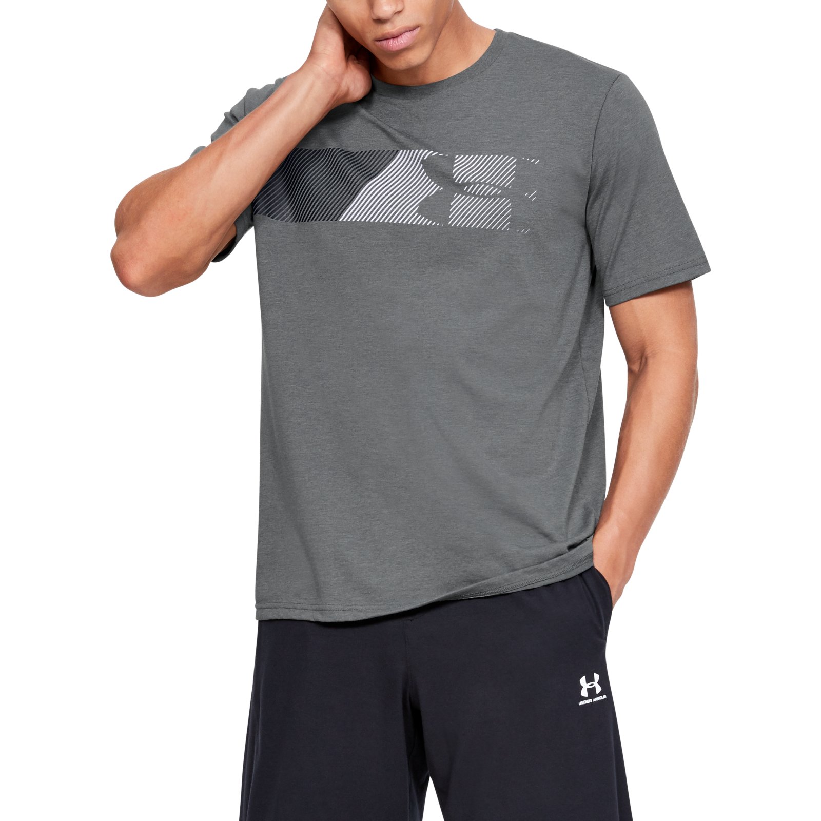 фото Футболка мужская under armour 1329584 серая 58-60 ru