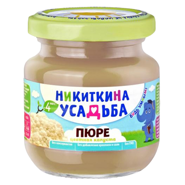 

Пюре Никиткина Усадьба из цветной капусты с 4 месяцев 100 г