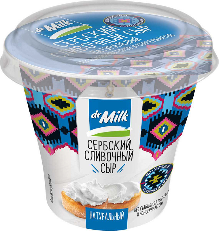 

Сыр мягкий Dr.Milk Сербский сливочный натуральный 60% БЗМЖ 150 г