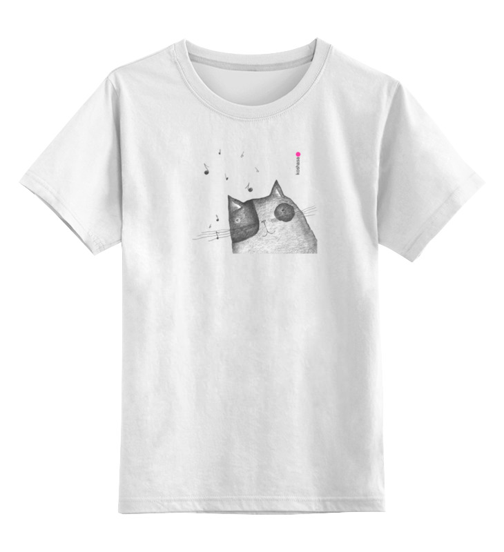 

Футболка детская Printio Music cat цв. белый р. 140, Music cat