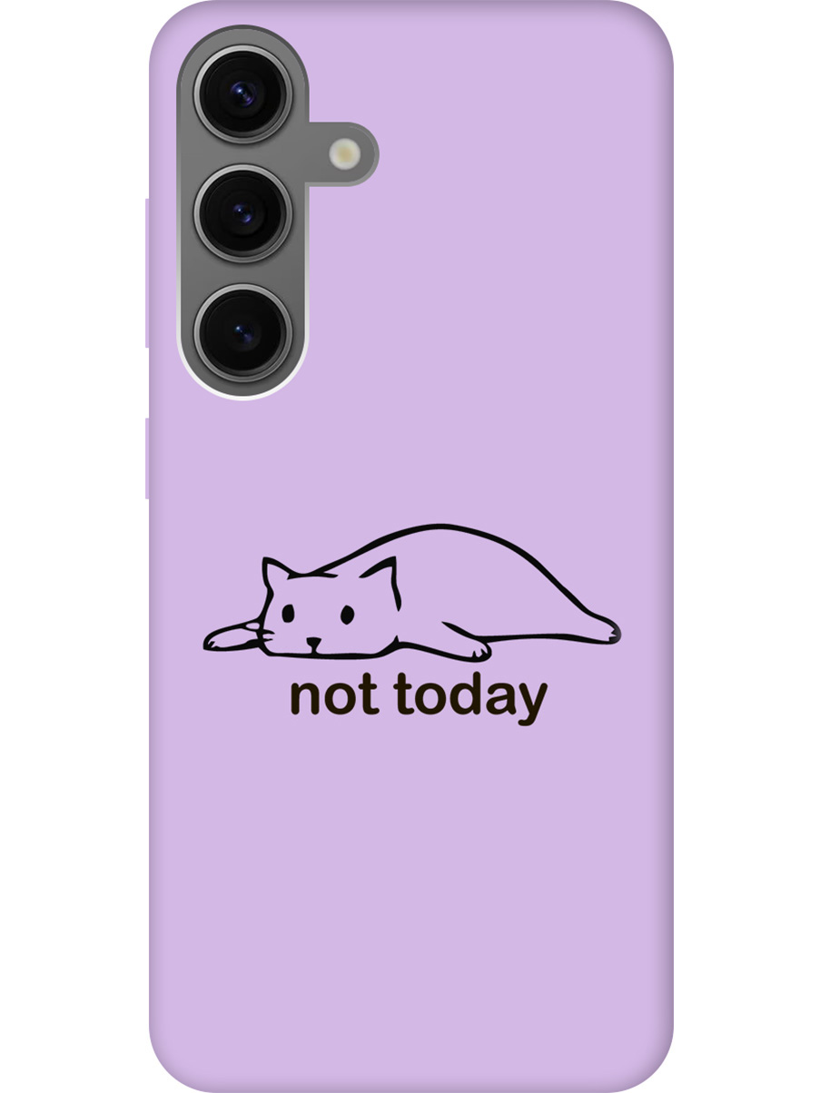 

Силиконовый чехол на Samsung Galaxy S24 с рисунком "Not Today" Soft Touch сиреневый, Фиолетовый;черный, 20011918