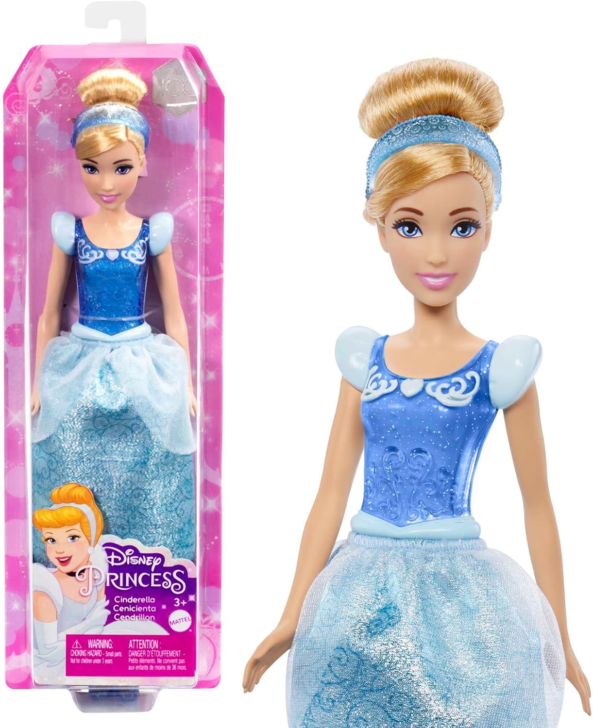 

Кукла Disney Princess Золушка Дисней в сверкающем платье HLW06, Золушка