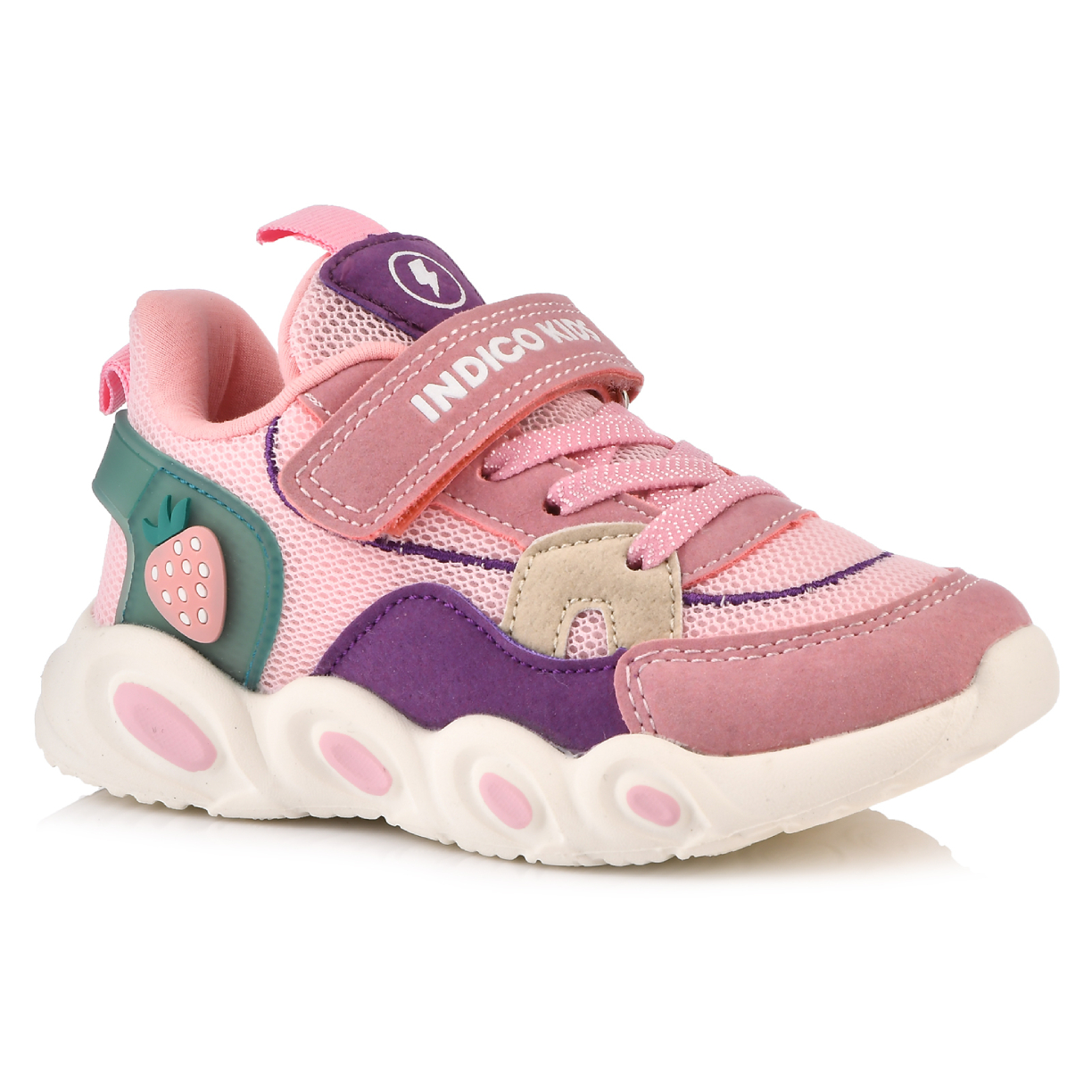 

Кроссовки Indigo Kids для девочек, размер RU 28, розовые, 92-027A, Розовый, 92-027