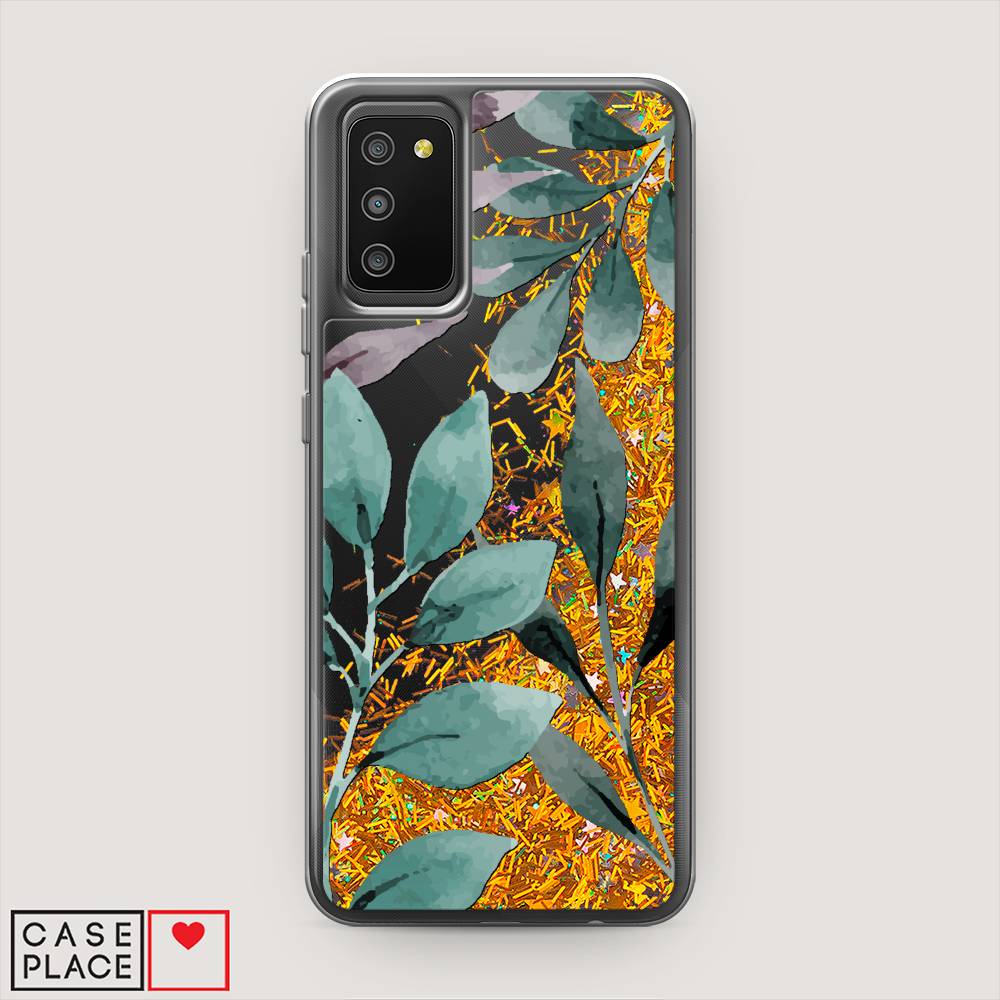 

Чехол Awog на Samsung Galaxy A02s / Самсунг A02s "Листы цветов", Зеленый;прозрачный, 2102390-1