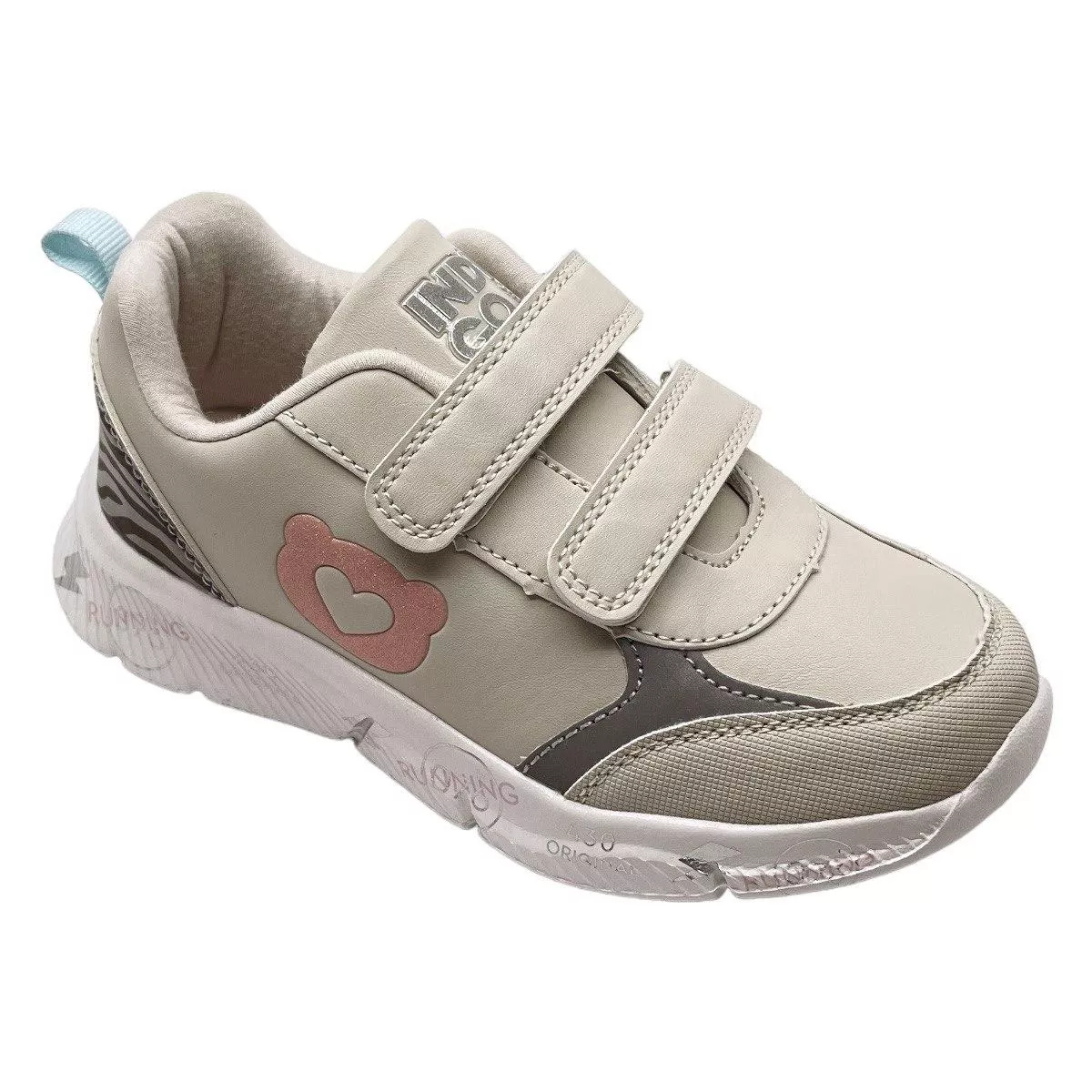 

Кроссовки Indigo Kids для девочек, размер RU 30, бежевые, 95-100A2, Бежевый, 95-100