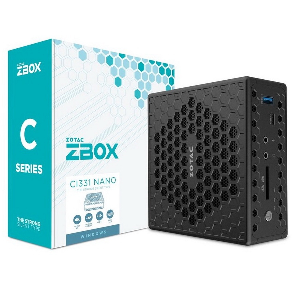 фото Настольный компьютер zotac black (zbox-ci331nano-be-w3c)