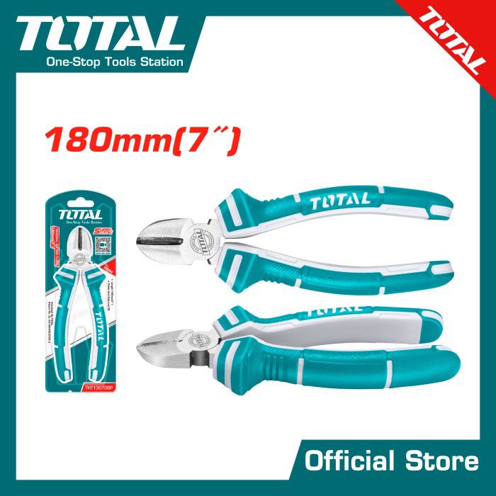 

Бокорезы диагональные Total Tools длиной 180 мм и кромками из стали Cr-V THT130706P, THT130706P