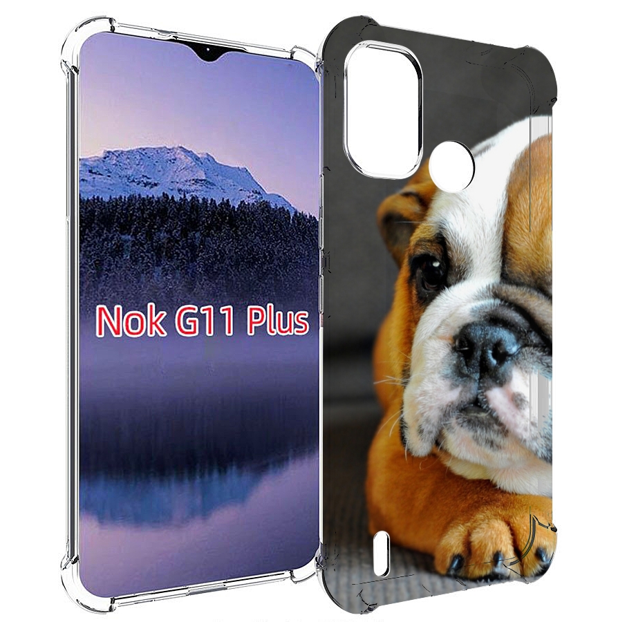 

Чехол MyPads англиискии бульдор для Nokia G11 Plus, Прозрачный, Tocco