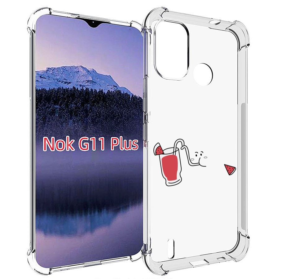 

Чехол MyPads арбузный-напиток для Nokia G11 Plus, Прозрачный, Tocco