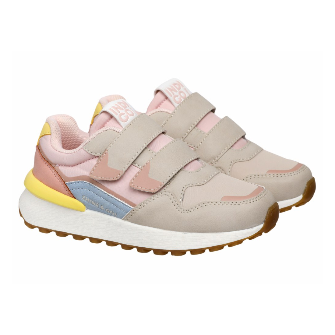 

Кроссовки Indigo Kids для девочек, размер RU 32, розовые и серые, 90-615B, Розовый;серый, 90-615B