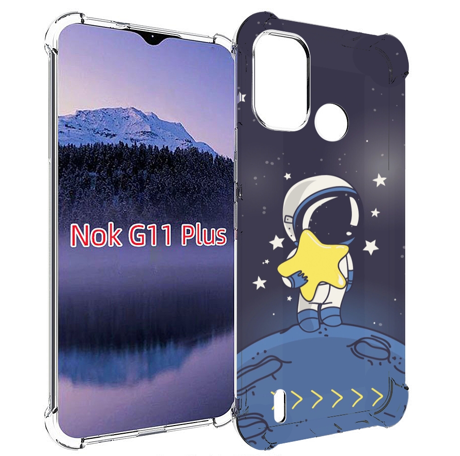 

Чехол MyPads астронавт с звездочкой для Nokia G11 Plus, Прозрачный, Tocco
