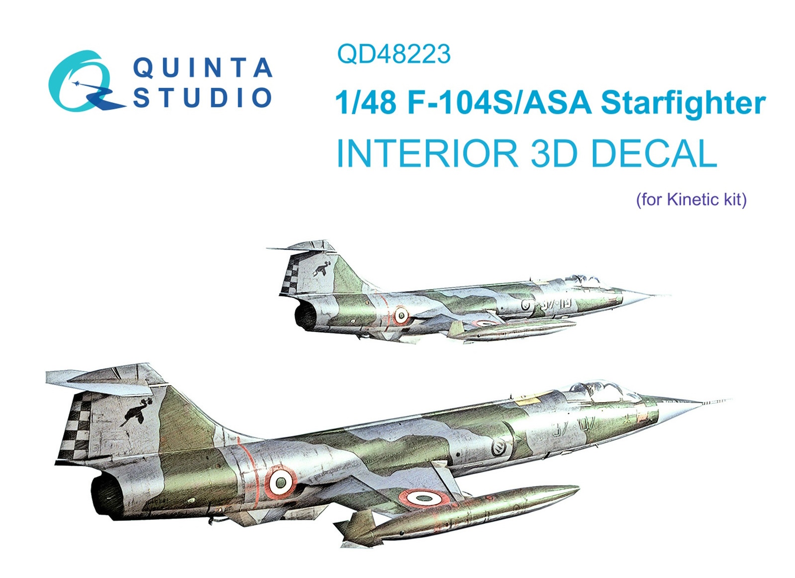 QD48223 3D Декаль интерьера кабины F-104S/ASA Kinetic