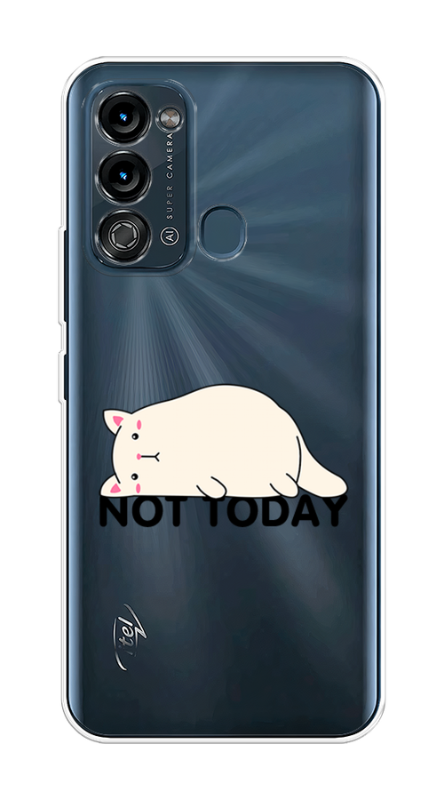 

Чехол на Itel Vision 3 "Cat not today", Белый;розовый;черный, 3200850-1