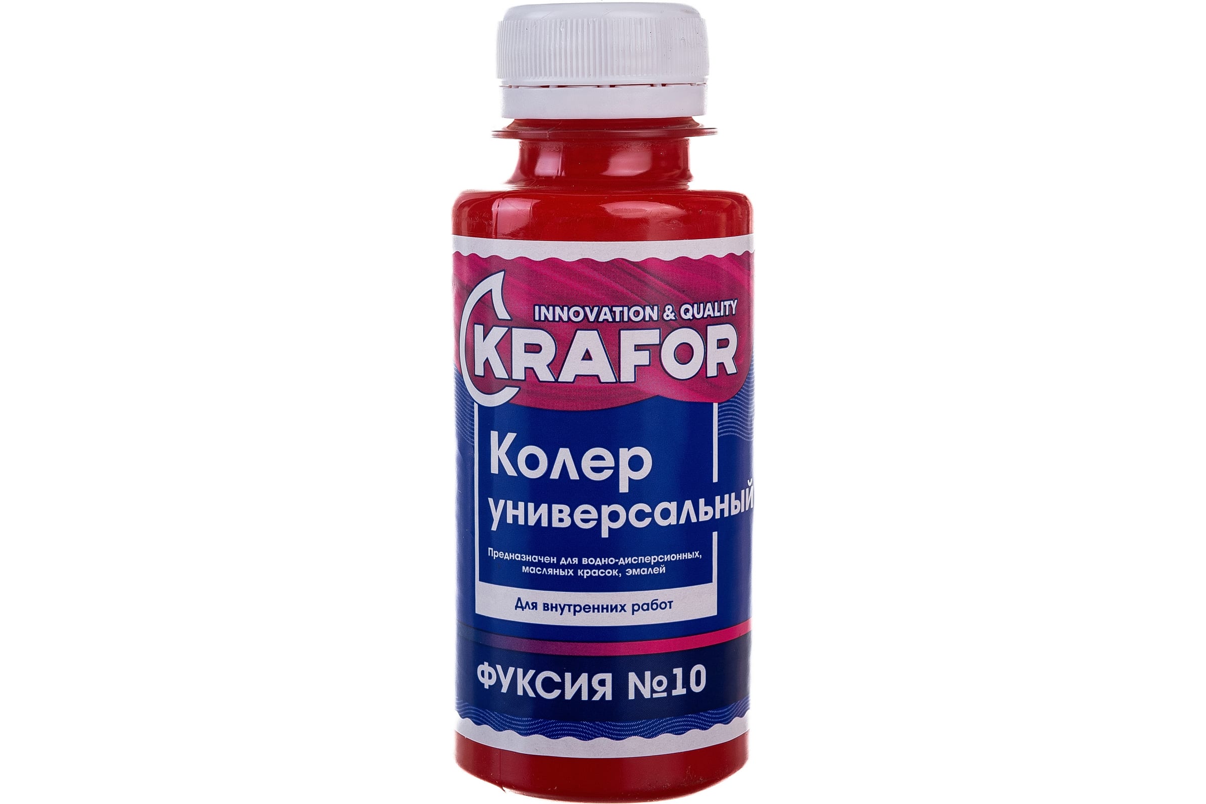 Krafor Колер Универсальный №10 Фуксия 100 Мл 32159 краска сатиновая kolerpark фуксия 150 мл