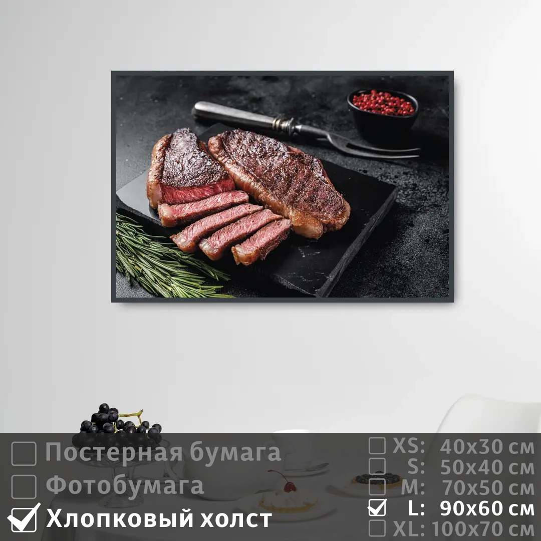 

Постер на холсте ПолиЦентр Блюдо из мяса в ресторане 90х60 см, БлюдоИзМясаВРесторане