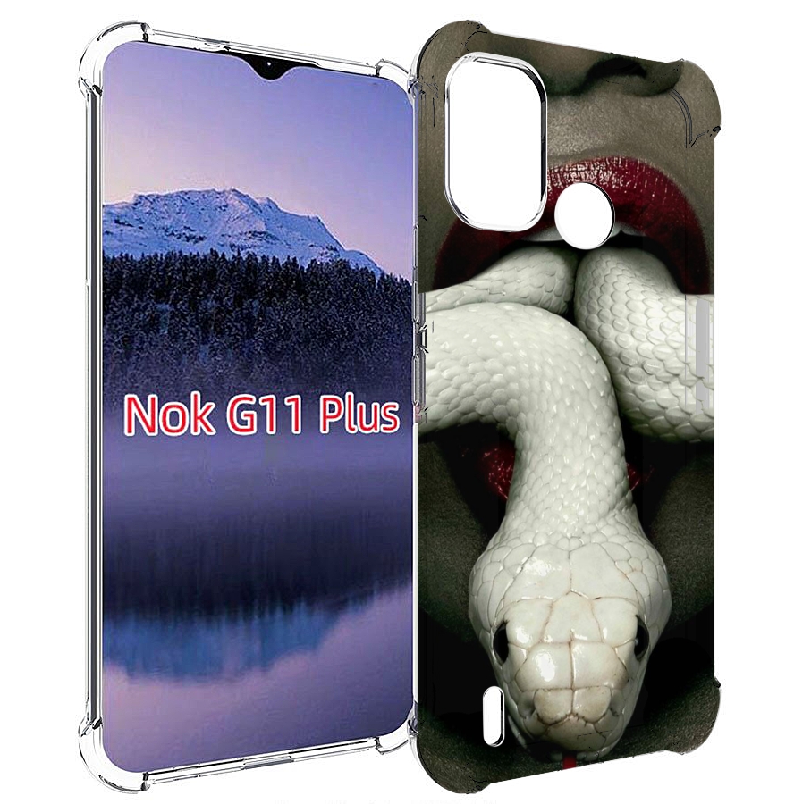 

Чехол MyPads белая-змея для Nokia G11 Plus, Прозрачный, Tocco
