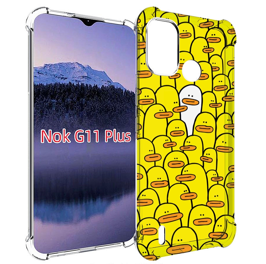 

Чехол MyPads белый среди желтых для Nokia G11 Plus, Прозрачный, Tocco