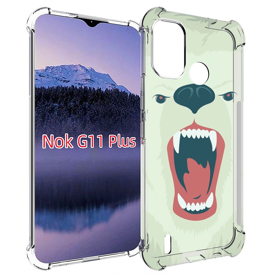 

Чехол MyPads белый-медведь для Nokia G11 Plus, Прозрачный, Tocco
