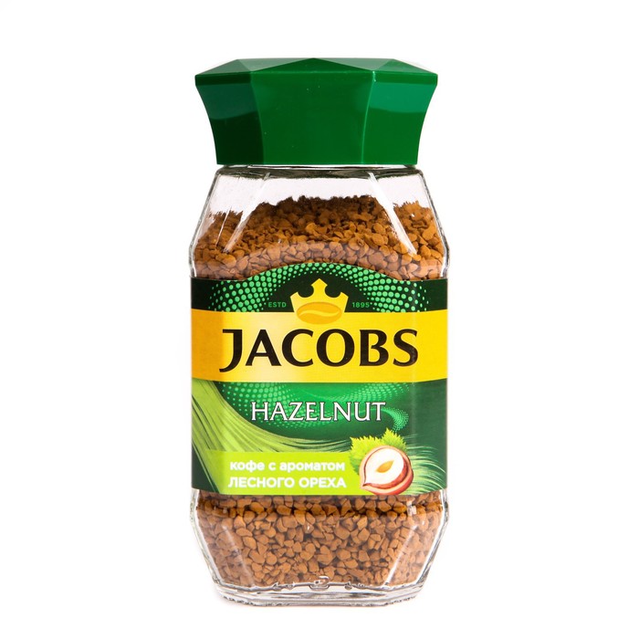 Кофе растворимый Jacobs hazelnut с ароматом лесного ореха 95 г