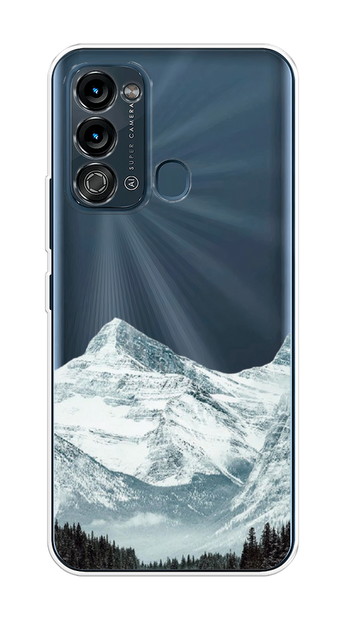

Чехол на Itel Vision 3 "Горы арт 1", Белый;зеленый, 3200850-2