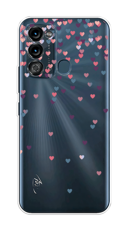 

Чехол на Itel Vision 3 "Посыпка сердечки", Розовый;фиолетовый, 3200850-3