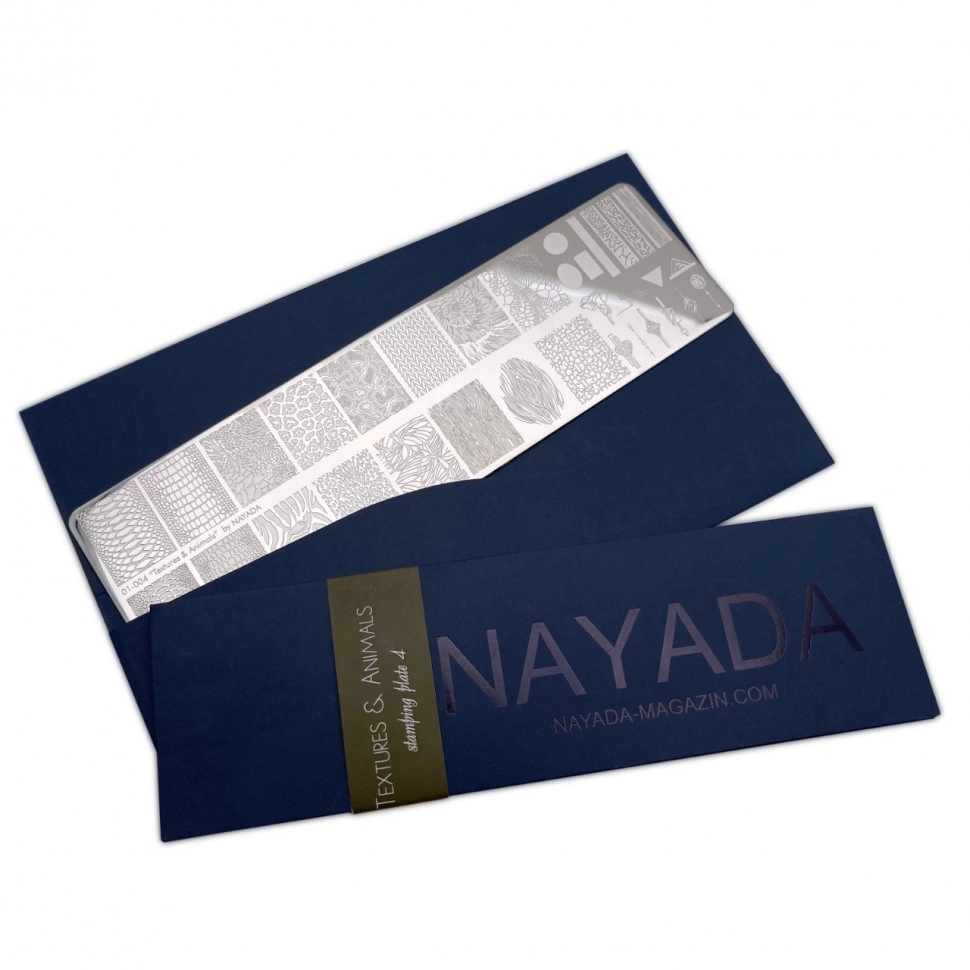 

Пластина для стемпинга и дизайна ногтей Nayada декор для маникюра и педикюра узор животные, Серебристый