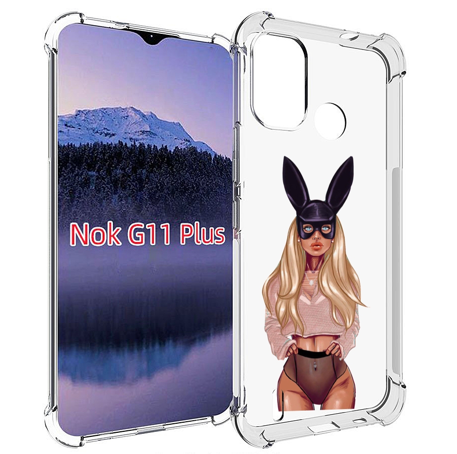 

Чехол MyPads блондинка-с-ушками женский для Nokia G11 Plus, Прозрачный, Tocco