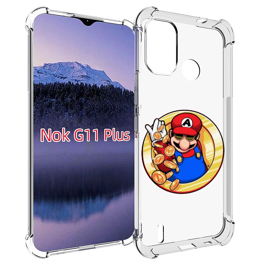 Чехол MyPads богатый марио для Nokia G11 Plus