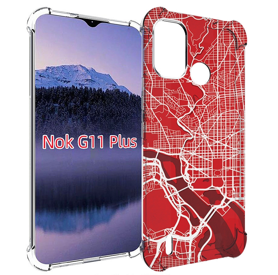 

Чехол MyPads векторная-карта для Nokia G11 Plus, Прозрачный, Tocco